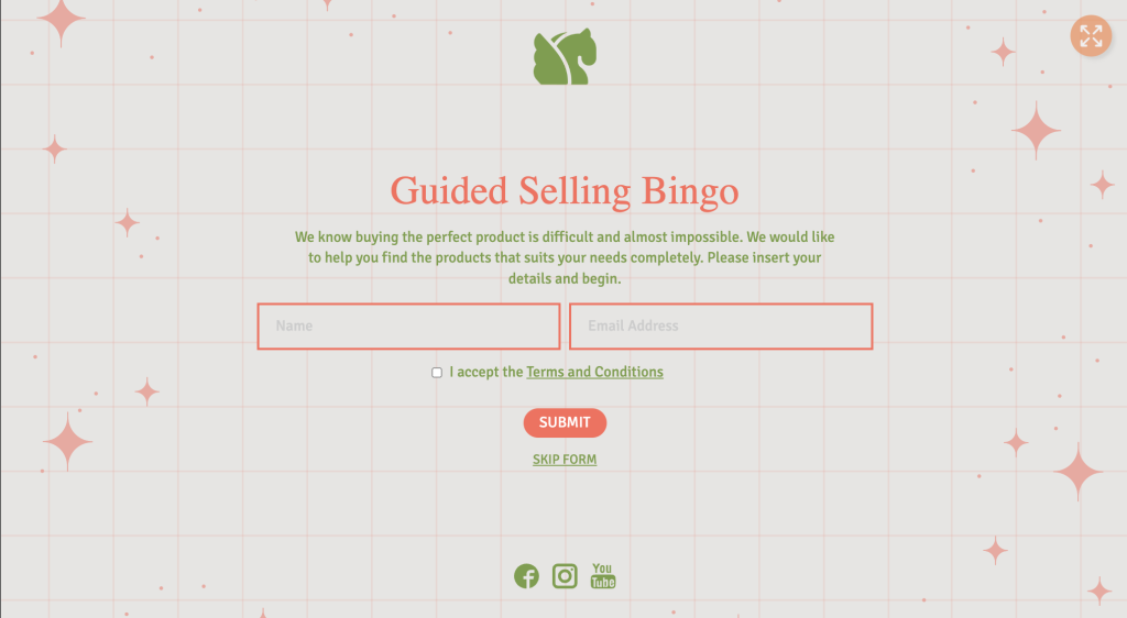 Guided Selling Bingo
